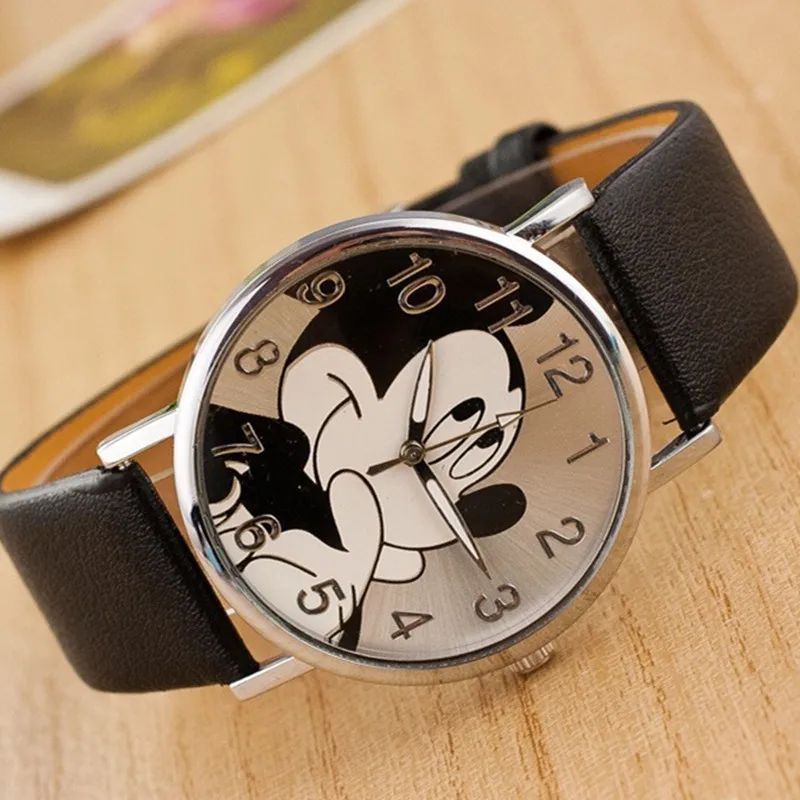 Reloj mujer 2019 New Mickey karikatura ženy, hodinky Módní Kožené studenty, děti, Sportovní digitální Quartz hodinky Zegarek damski 1