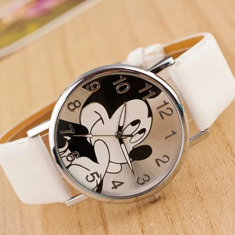 Reloj mujer 2019 New Mickey karikatura ženy, hodinky Módní Kožené studenty, děti, Sportovní digitální Quartz hodinky Zegarek damski 4
