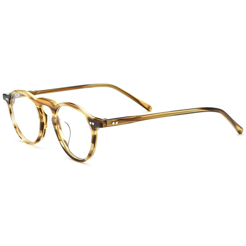 Reven 19130 Acetát Optické Brýle Rám Muži Retro Vintage Kulaté Brýle Nerd Ženy, Předpis Brýlí Krátkozrakost Brýle 0
