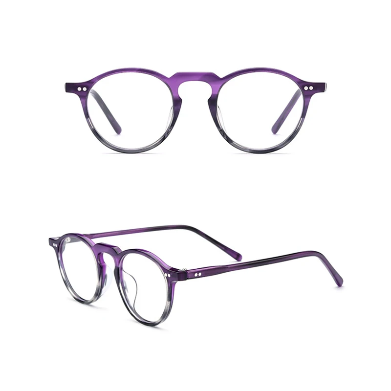 Reven 19130 Acetát Optické Brýle Rám Muži Retro Vintage Kulaté Brýle Nerd Ženy, Předpis Brýlí Krátkozrakost Brýle 2