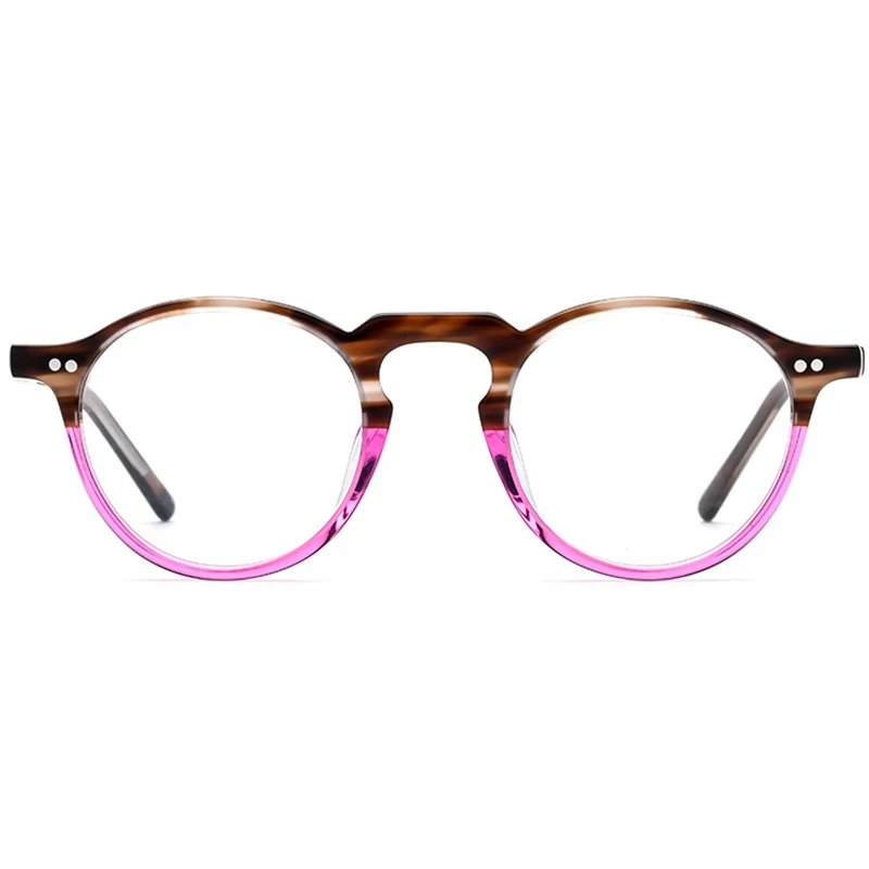 Reven 19130 Acetát Optické Brýle Rám Muži Retro Vintage Kulaté Brýle Nerd Ženy, Předpis Brýlí Krátkozrakost Brýle 3