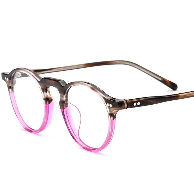 Reven 19130 Acetát Optické Brýle Rám Muži Retro Vintage Kulaté Brýle Nerd Ženy, Předpis Brýlí Krátkozrakost Brýle 4