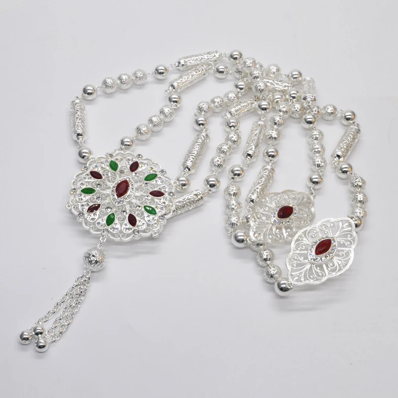 RLOPAY Nový Maroko Módní Tělo Šperky Pozlacené Ženy Rameno Šperky arabské Birdal Zpět Řetězce, s Drahokamu 2