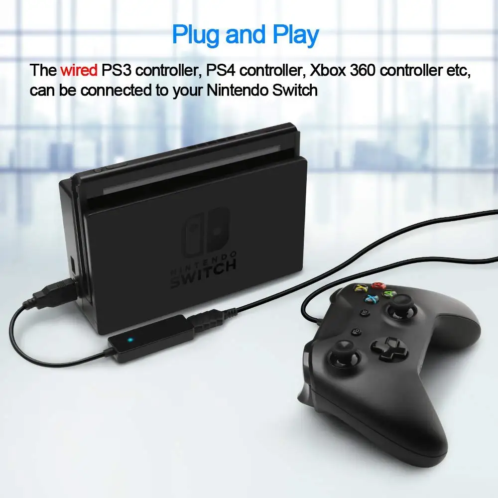 Rocketek Bluetooth Přijímač Bezdrátový Ovladač Adaptér pro Nintendo Spínače Konzole Konvertor pro PS3 PS4 Xbox One X/S Wii U/Pro 1