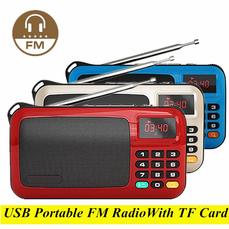 Rolton W405 Přenosný Mini FM Rádio TF Karty, USB Přijímač, Mp3 Reproduktor Hudební Přehrávač S LED Displejem Baterku Pro PC, IPod, Telefon 0