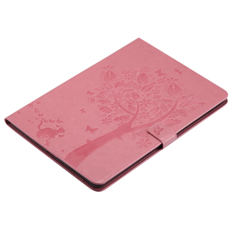 Roztomilé Kočičí Strom Reliéfní Kožené Peněženky, Magnetické Flip Tablet Pouzdro Tašky Kůže Coque Funda Pro iPad Pro 10.5