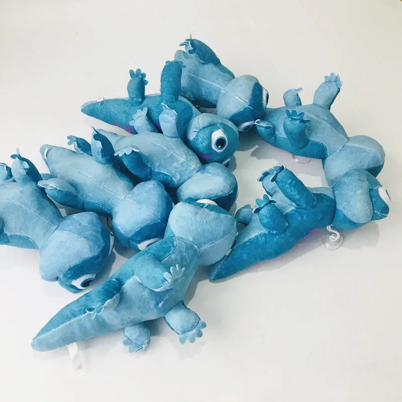 Roztomilý Duch Ohně Modrá Ještěrka Fire Dragon Plyšové Panenky Karikatura Sněhová Královna Elsa Pet Plyšové Hračky pro děti Dárek Hračky 25cm 1