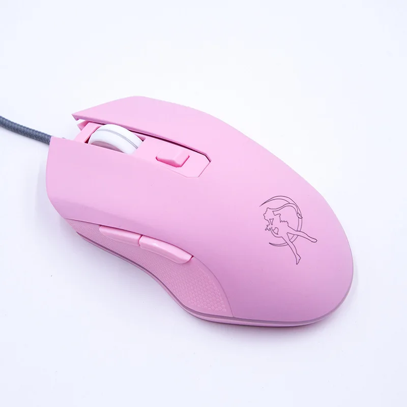 Růžové Počítačové Myši Barevné Podsvícená Herní Myš Optická Drátová Myš Módní Sailor Moon Myš Dívky Ženy Tichá Myš, 2400DPI 2