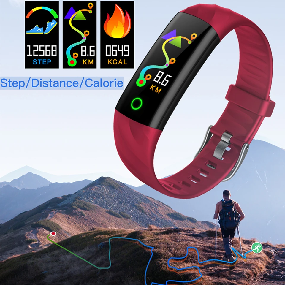 S5 Chytrý Náramek Srdeční Frekvence Monitoru Fitness Tracker Krokoměr Multi Pohyb Režim Smart Band IP68 Vodotěsné Chytrý Náramek 2