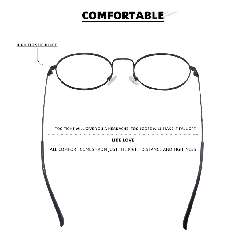 Senta Klasické Retro Brýle Rámy Kolem Optické Předpis Přizpůsobitelné Pro Muže 2 V 1 Brýle Černá Šedá Gold Krátkozrakost 1