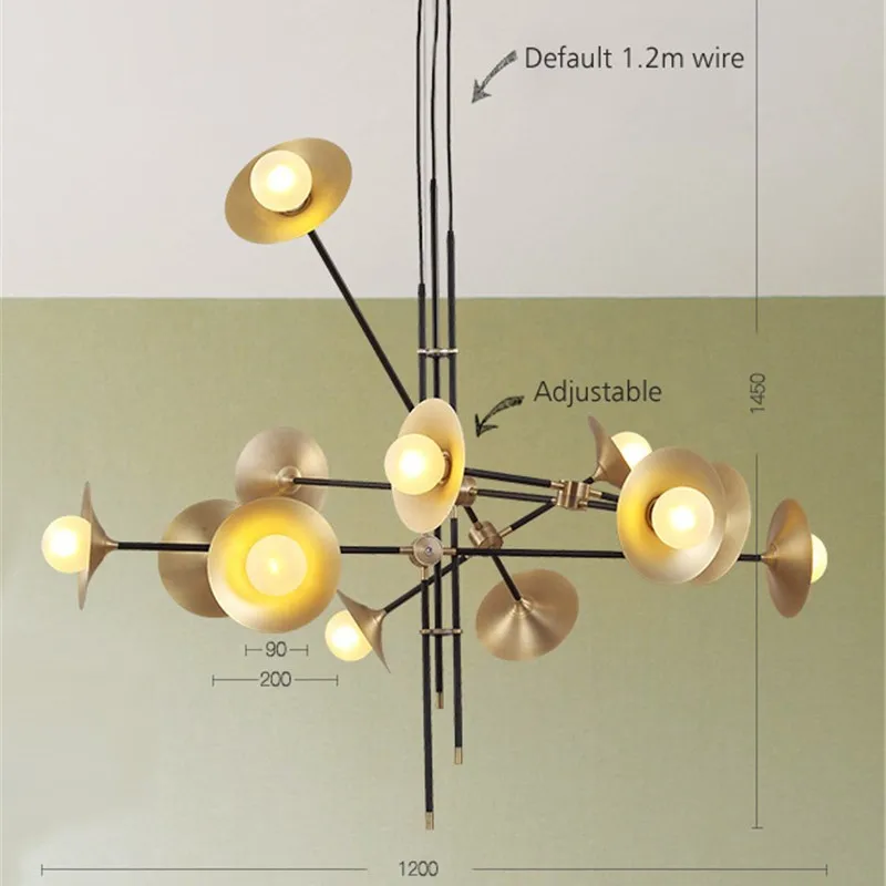 Severské Post-moderní Zlatý Lustr, Osvětlení, Tvůrčí Osobnost Lesk Zavěšení Lampy Obývací Pokoj Domácí Výzdoba osvětlení 1