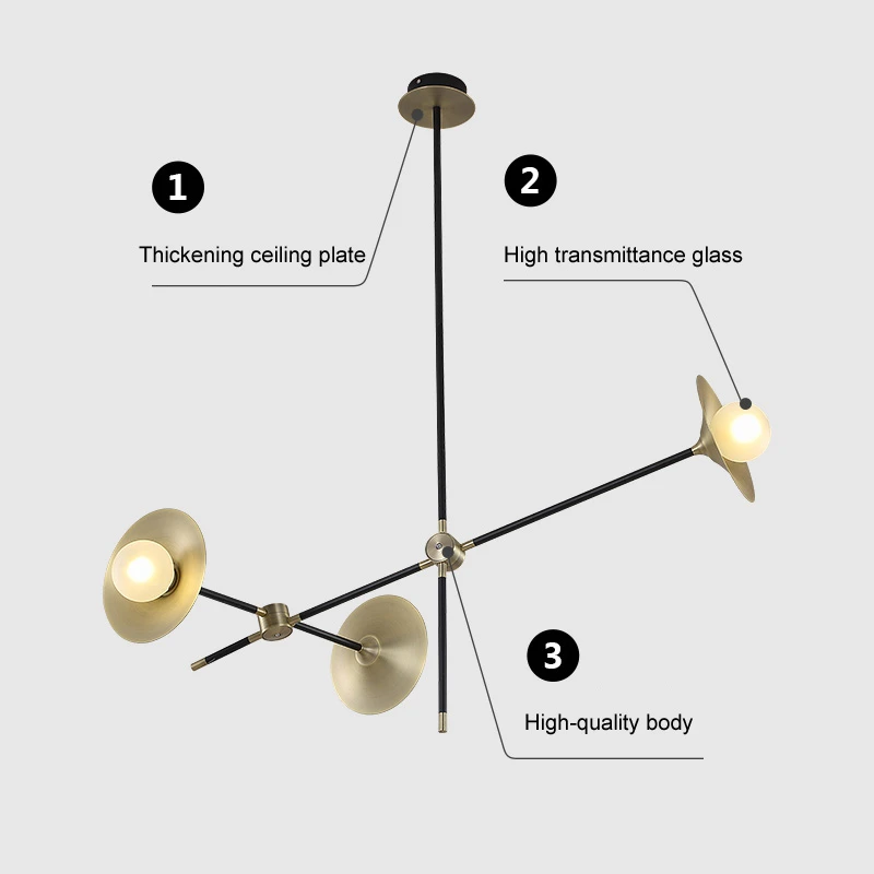 Severské Post-moderní Zlatý Lustr, Osvětlení, Tvůrčí Osobnost Lesk Zavěšení Lampy Obývací Pokoj Domácí Výzdoba osvětlení 2