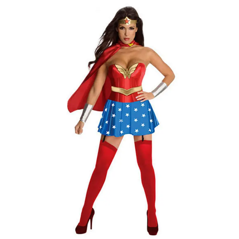 Sexy Žena Superhrdina Cosplay kostýmy Halloween Dámy Super Holka DianCosplay Kombinézu Oblečení Halloween Maškarní Šaty 2