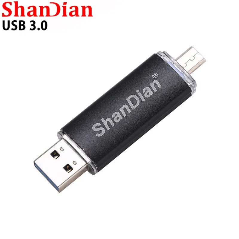 SHANDIAN Skutečné kapacity USB 3.0 Chytrý telefon OTG USB Flash Micro Flash Disk Chytrý Telefon U Disk 4GB 8GB 16GB 32GB 64GB 1