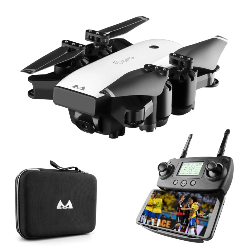 Skládací Selfie WI-fi FPV Drone S 1080P HD Kamera Double GPS NÁSLEDUJTE MĚ FPV Živé Video Vznášející RC Quadcopter pro Dítě dárek 3