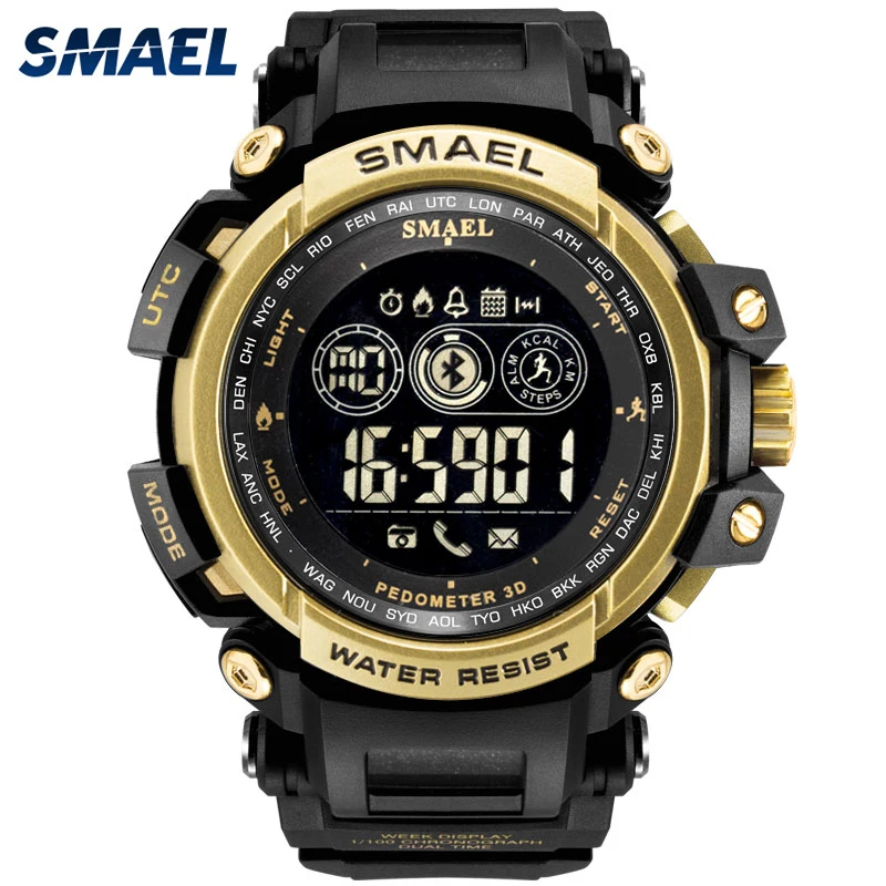 SMAEL digitální hodinky Muži Chytré Hodinky Hodiny Smartwatch Android iOS Srdečního tepu 180 Dní Životnost Baterie IP68 Vždy-na Displ 0