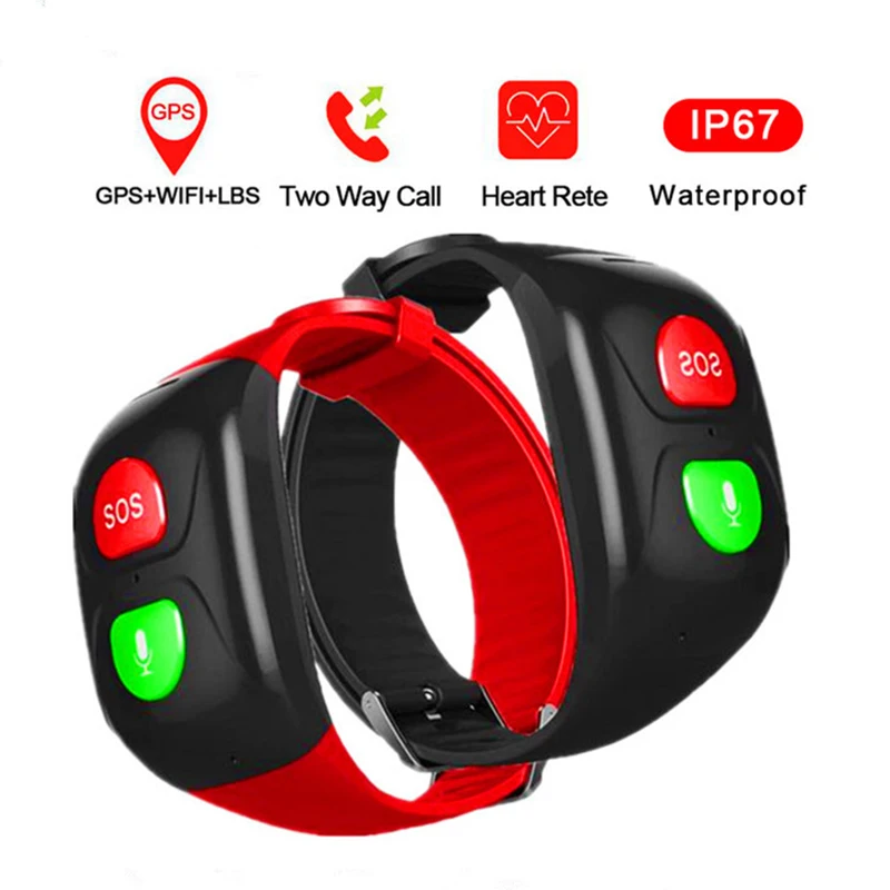 Smart GPS, LBS Umístění Stopy Starší Muž, Dítě, SOS Volání Vzdálené Sledování Srdeční Frekvence, Krevního Tlaku, Bezpečnostní Alarm, Telefon náramkové hodinky Hodinky 3