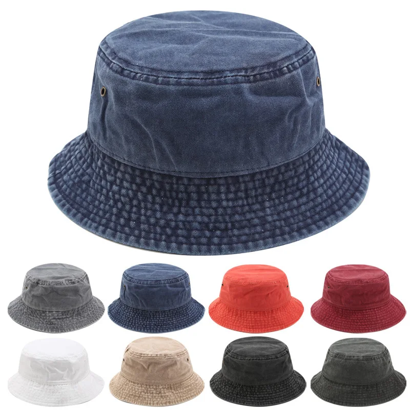 Sparsil Unisex Bavlna Bucket Hat Pánské Prodyšné Sluneční Ochranu Rybář Cap Skládací Okraj Rybářská Čepice Ženy Hip Hop Panama 2