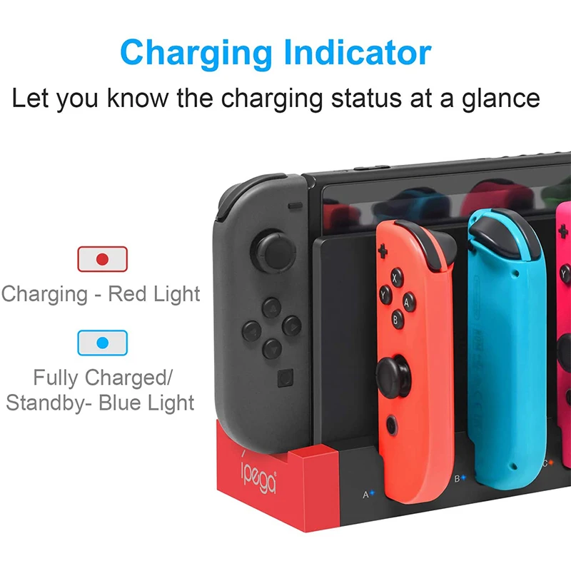 Spínač Radost Con Controller Charger Dock Stand Stanice Držák pro Nintendo Spínač NS Joy-Con Game Support Dock pro Nabíjení 1