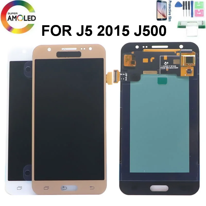 Super AMOLED J500 LCD Displej Pro Samsung Galaxy J5 J500G J500Y J500M J500H telefon Displej Dotykový Displej Digitizer Shromáždění 2
