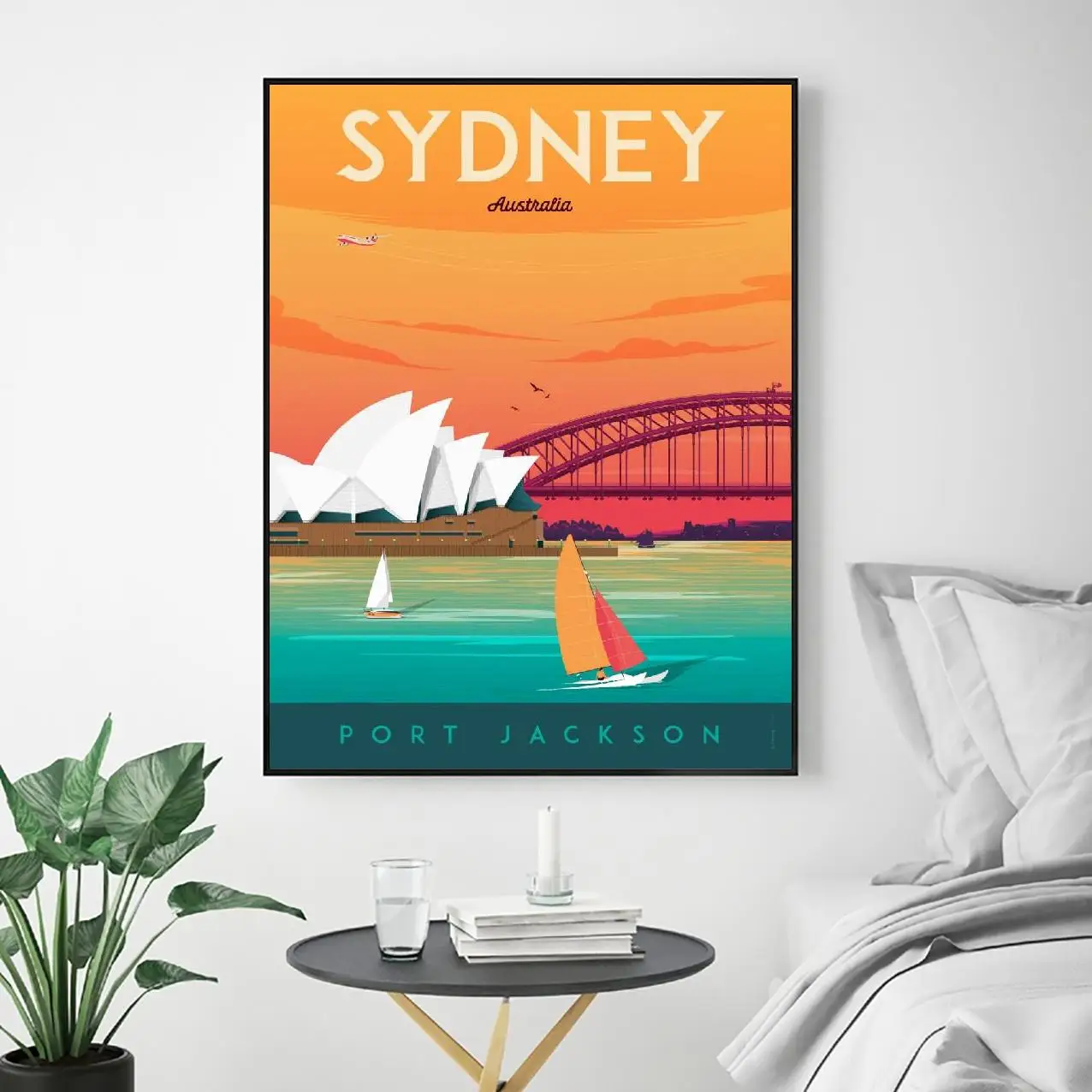 Sydney Travel Malířské Plátno Umění, Tisk Plakátu, Obrazu Zeď Moderní Minimalistický Ložnice Obývací Pokoj Dekorace 2