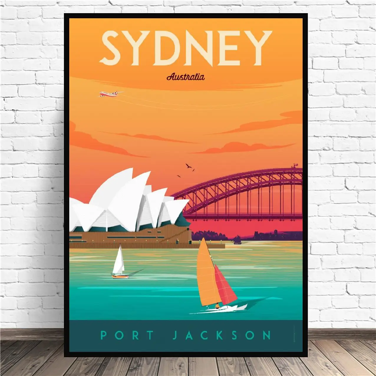 Sydney Travel Malířské Plátno Umění, Tisk Plakátu, Obrazu Zeď Moderní Minimalistický Ložnice Obývací Pokoj Dekorace 3