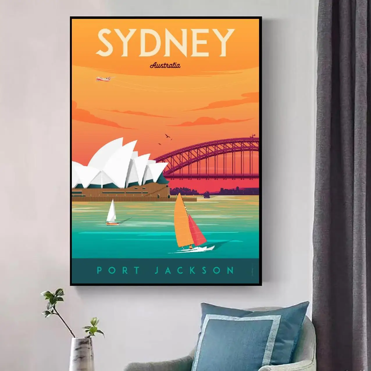 Sydney Travel Malířské Plátno Umění, Tisk Plakátu, Obrazu Zeď Moderní Minimalistický Ložnice Obývací Pokoj Dekorace 5