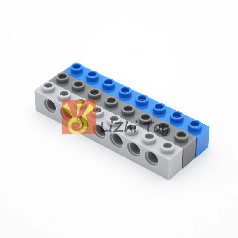 Technic, Brick 1 x 8 s Otvory Tlusté Cihly Model, Stavební Bloky, Technic Díly Kompatibilní 3702 Příslušenství Mechanické 1