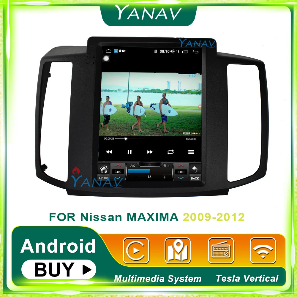 Tesla auto video player pro-Nissan MAXIMA 2009-2012 autorádia GPS navigace autorádia vertikální obrazovky, multimediální DVD přehrávač 4