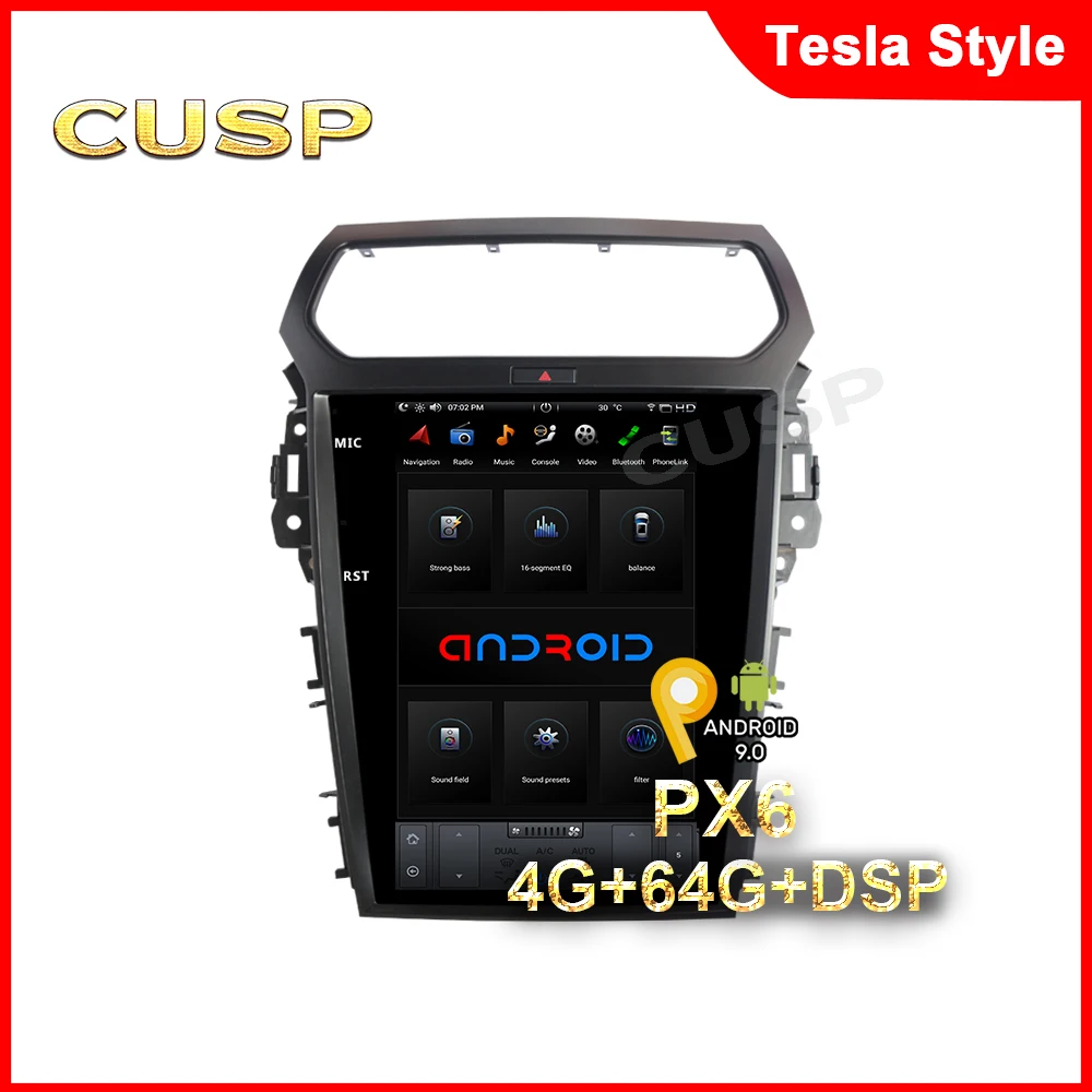 Tesla Stylu Android 9.0 4G+64 Auto GPS Navigace Carplay Pro Ford Explorer 2011-2019 Auto Auto Stereo Multimediální Přehrávač, Head Unit 2
