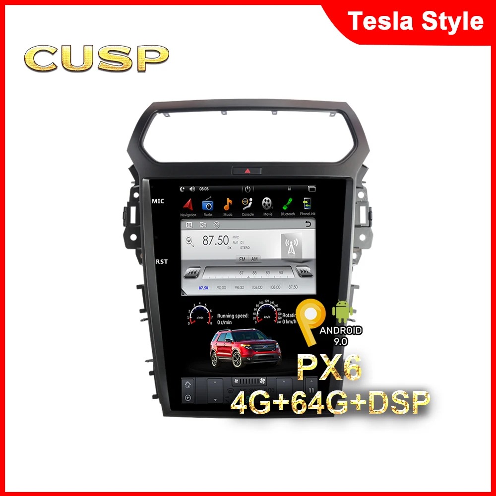 Tesla Stylu Android 9.0 4G+64 Auto GPS Navigace Carplay Pro Ford Explorer 2011-2019 Auto Auto Stereo Multimediální Přehrávač, Head Unit 4