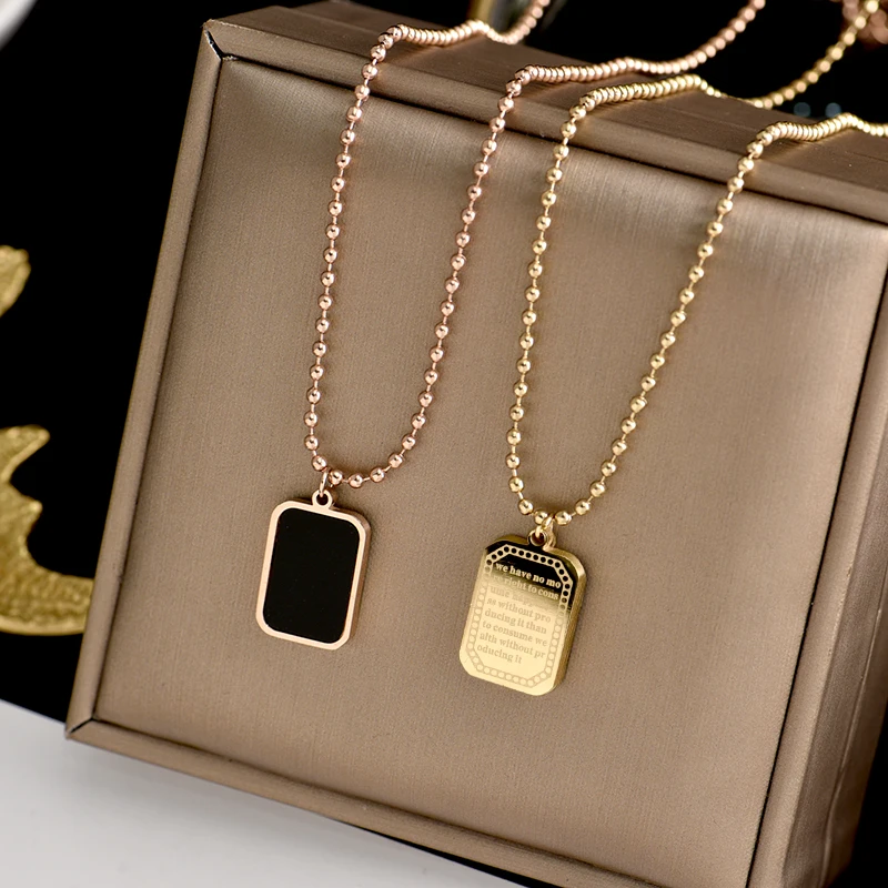 Titan S 18 K Gold Geo Korálkové Řetězy Náhrdelník Ženy z Nerezové Oceli Šperky Návrhář T molo Šaty Vzácné IN Japan 3