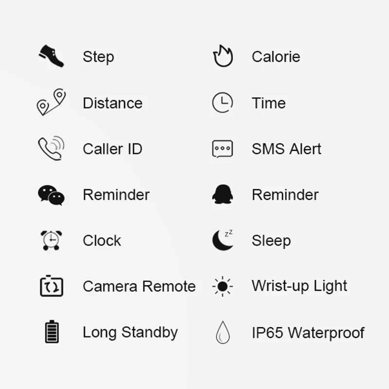 TLW08 Bluetooth Montre Chytré Hodinky Sportovní Náramek Bande Podometre Sommeil Tracker, Fitness Tracker Smartwatch Nalít Android, IOS 0