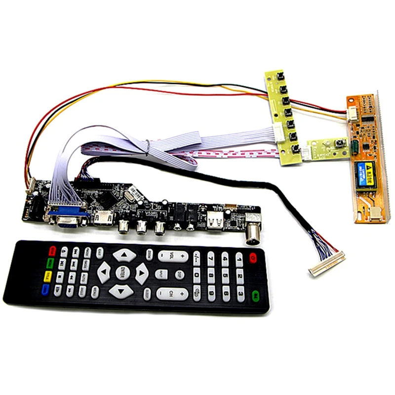 Tv+Hdmi+Vga+Av+Usb+Audio Tv Lcd Driver Board 15.4 Palcový Lp154W01 B154Ew08 B154Ew01 Lp154Wx4 1280X800 Lcd Controller Board Diy Kit 5
