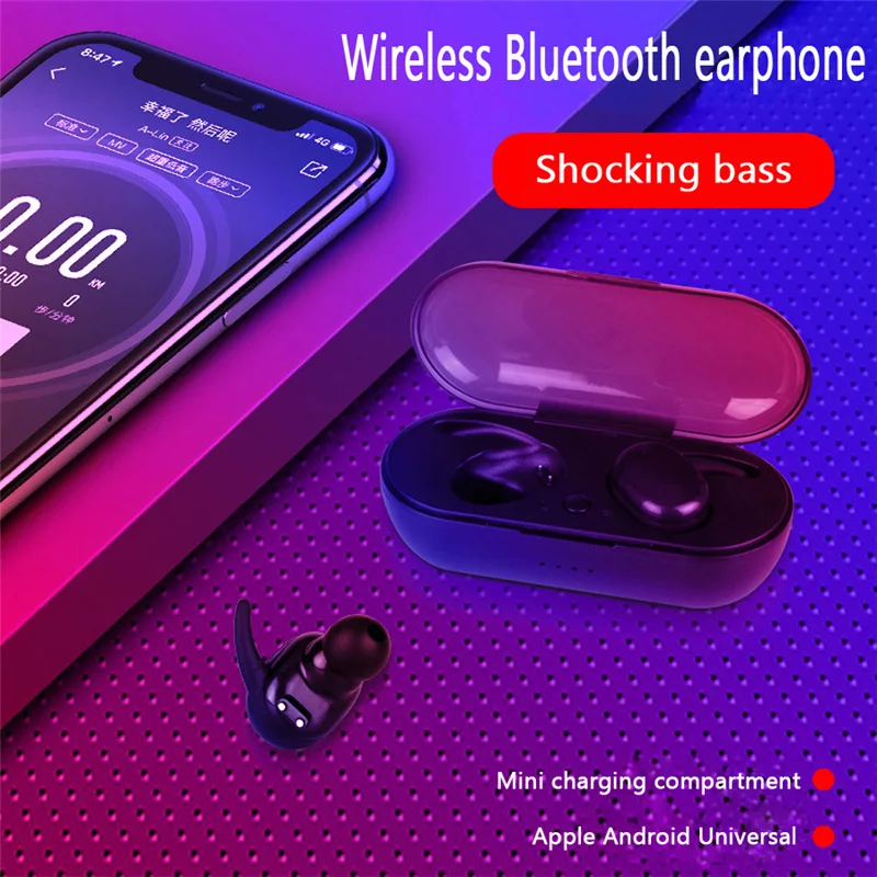 TWS4 Bluetooth Jerry 5.0 Bezdrátová Dotyková sluchátka Sluchátka Vodotěsná Redukce Šumu Sportovní Binaurální Headset S Nabíjecí Box 2