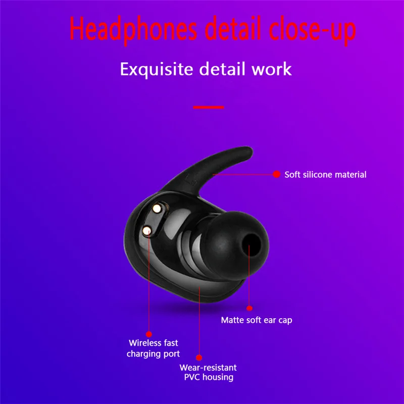 TWS4 Bluetooth Jerry 5.0 Bezdrátová Dotyková sluchátka Sluchátka Vodotěsná Redukce Šumu Sportovní Binaurální Headset S Nabíjecí Box 3