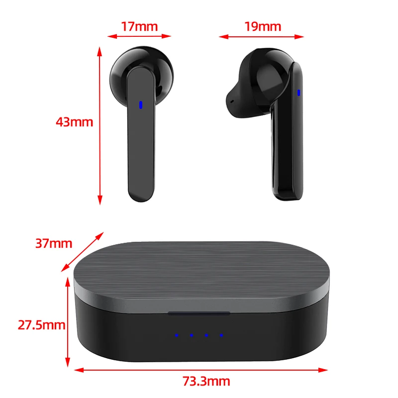 Ubeamer Dlouho Baterie HD Stereo TWS Bluetooth Sluchátka, Dotykové Ovládání, Bezdrátová Sluchátka S Duálním Mikrofonem Izolace Hluku Sluchátka 5