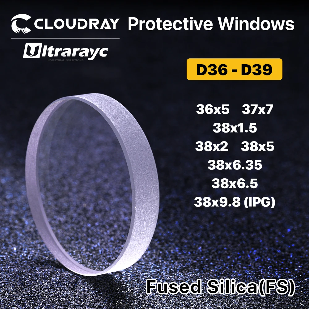 Ultrarayc Ochranné Windows D36-D39mm Křemen křemenné sklo pro Fiber Laser 1064nm P0595-58601 2