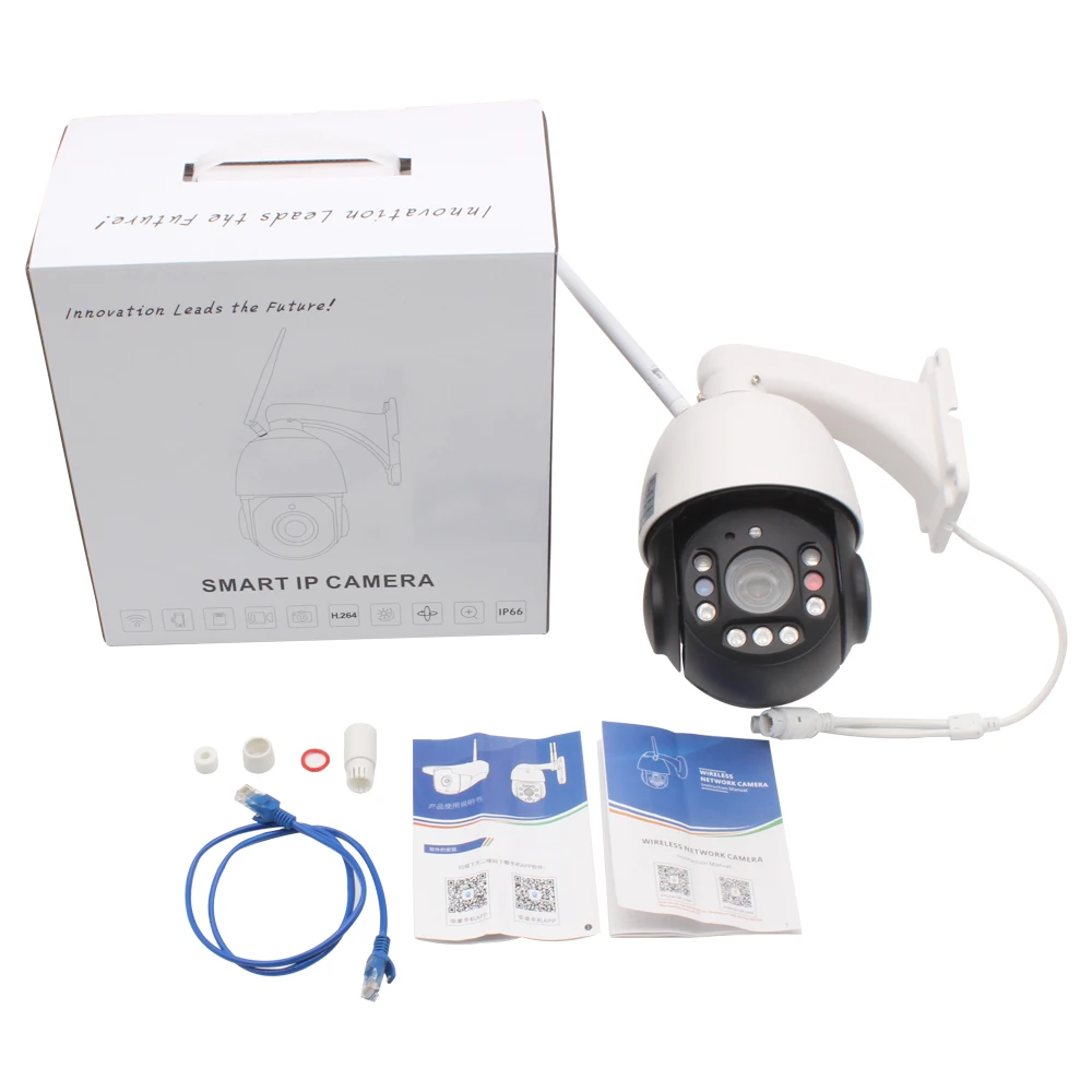 UniLook 5MP Dome PTZ Bezdrátová Kamera 30X Zoom Postavené v Laserové LED Světlo, IR Vzdálenost Až 150m Wifi Kamera H. 265 P2P Zobrazit 1