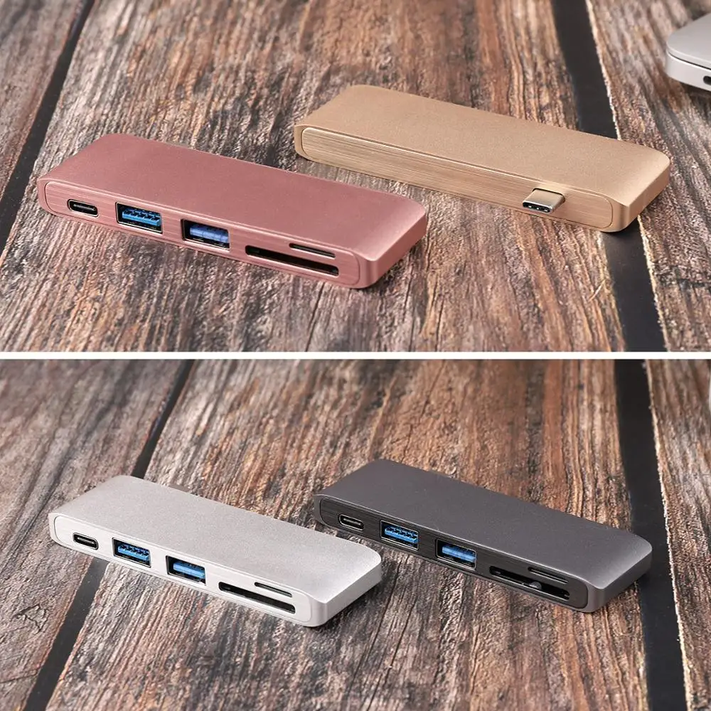 USB C Na USB 3.0 Adaptér Thunderbolt 3 ROZBOČOVAČE+TF SD Slot Type-C, Data Port HDMI - kompatibilní Hub Pro Macbook Pro/Air 13 15 2020 4