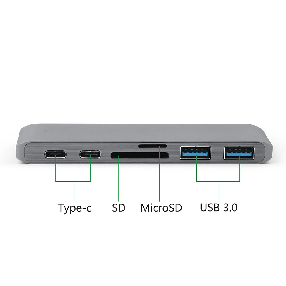 USB C Na USB 3.0 Adaptér Thunderbolt 3 ROZBOČOVAČE+TF SD Slot Type-C, Data Port HDMI - kompatibilní Hub Pro Macbook Pro/Air 13 15 2020 5