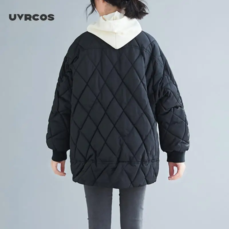 UVRCOS 2020 Nové Velké Velikosti Dámské Zimní Bavlněné Oblečení Ženy korejské Volné Krátké Parka Bunda Ženy Podzim Zimní Kabát 0