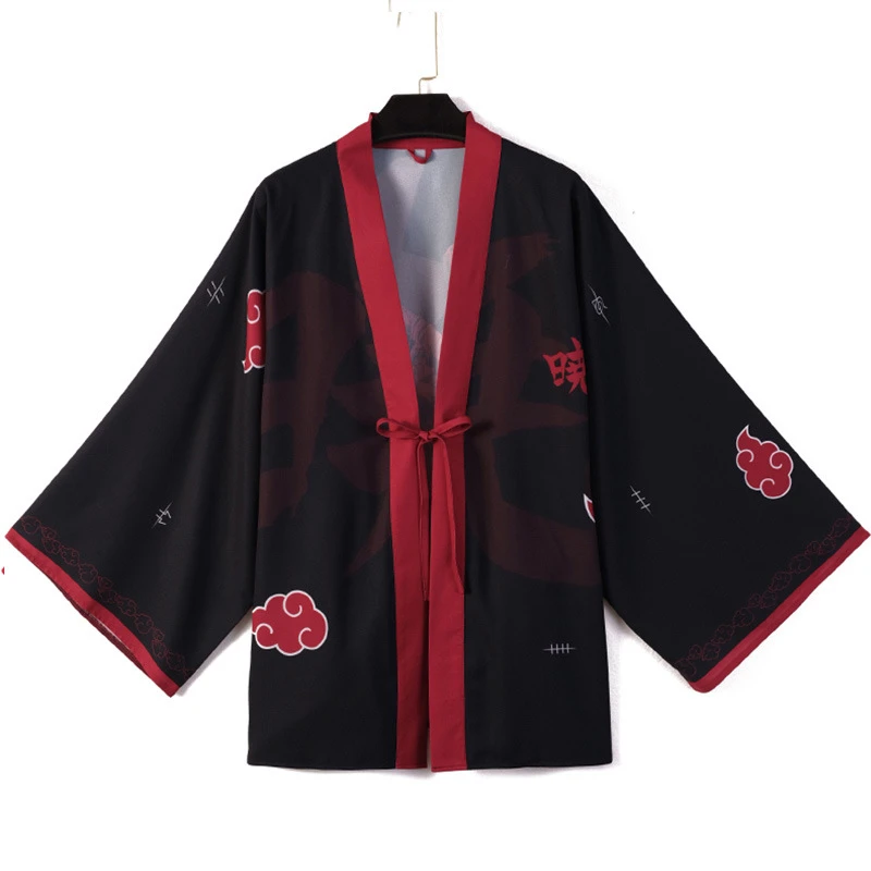 Uzumaki NARUTO Kurama kyuubi Akatsuki Uchiha Itachi Namikaze Minato Unisex Cosplay Kostým Kimono Haori Yukata Ležérní Ošacení 1