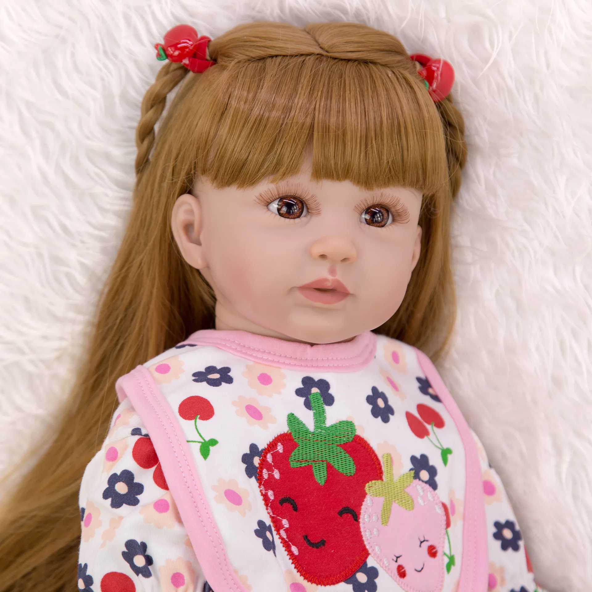 Velký 60 cm bebe Reborn Batole Dívka Panenky realistické Princezna blond paruka silikonové vinyl Reborn baby Doll lol Pro Děti dárek, hračky 2