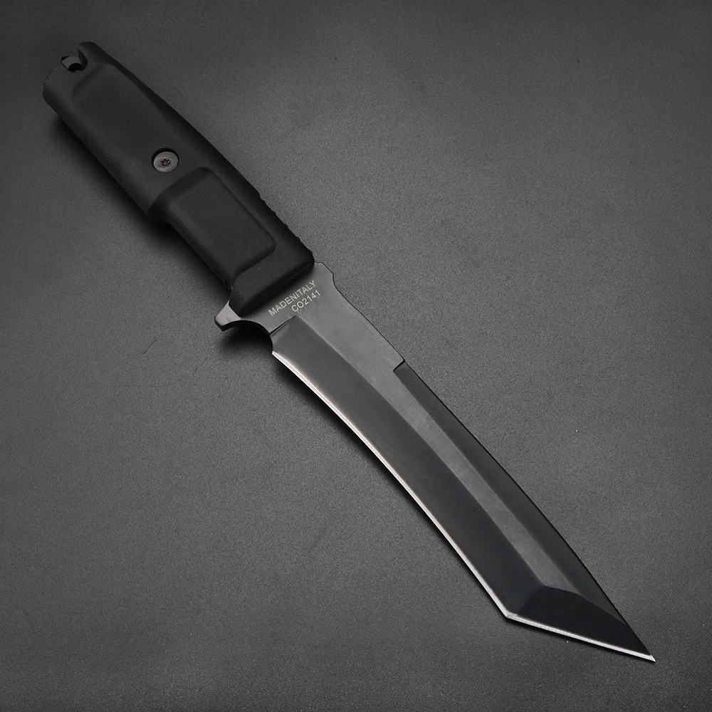 Venkovní Přežití Nůž, Vysoká Tvrdost Pole Lovecké Nože Full Tang Fixed Blade Nůž 58HRC Černá ABS Rukojeť Camping Nástroj 5