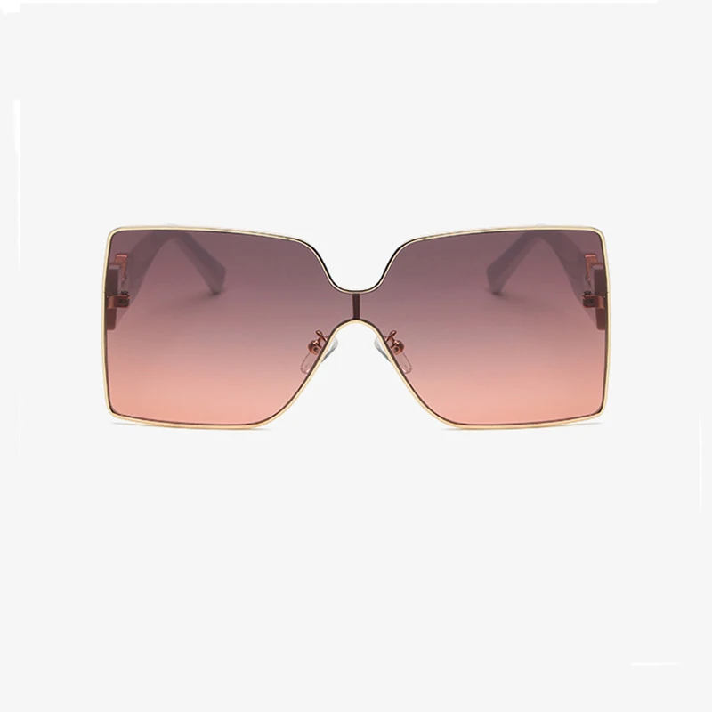 Vintage Nadrozměrné Náměstí sluneční Brýle, Ženy Módní Luxusní Značky Návrhář Siamská Metal Velký Rám Gradient Roztomilé Sluneční Brýle UV400 1