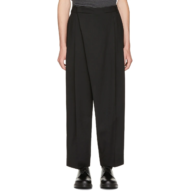 Vlastní velikost plus NOVÉ Pánské oblečení Módní jednoduchý volný a univerzální Ležérní kalhoty asymetrické a nepravidelné Deváté kalhoty 3