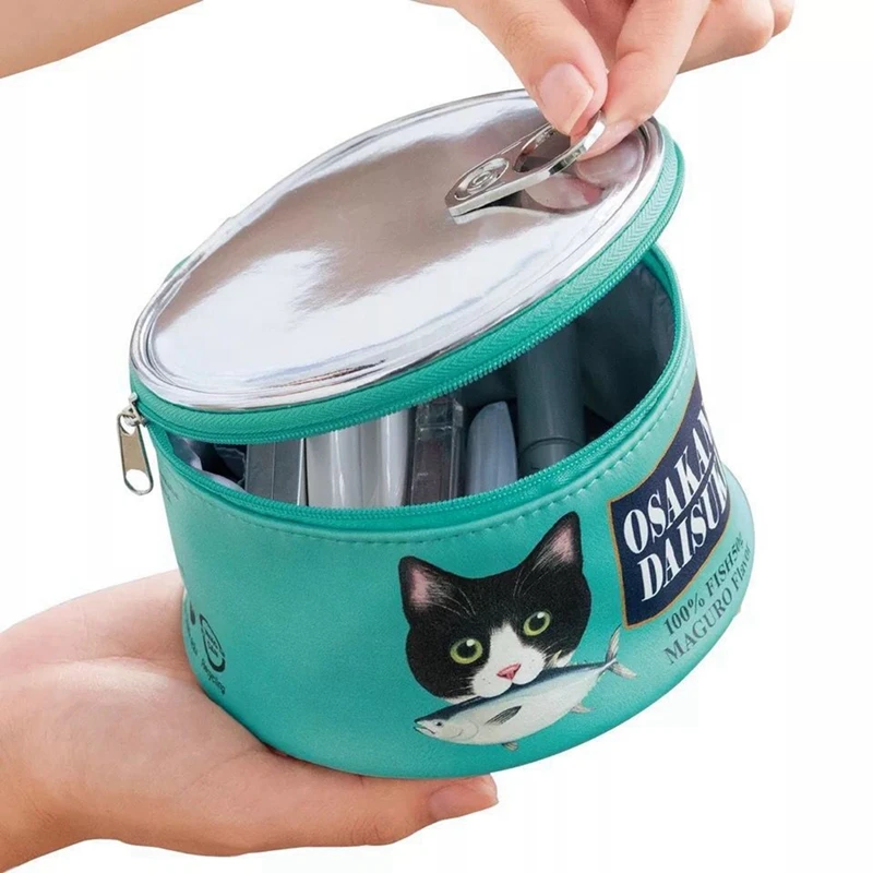Vtipné Kočky Může Make-Up Kosmetická Taška Na Zip Toaletní Pouzdro Pro Ukládání Přenosné Kabelku, Make-Up Kit Pouzdro Balíček Příslušenství 2