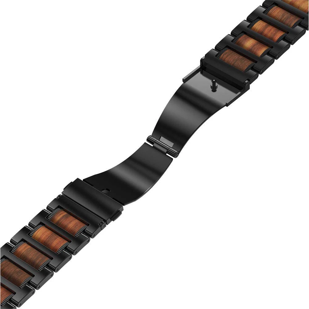 Watchband z Nerezové Oceli Dřevo pro Samsung Hodinky 3 41mm 45mm Kapely 20mm 22mm pro Huawei Watch 2 Náramek rychloupínací Popruh 2