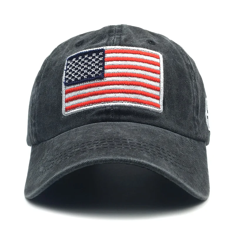 Wholsale USA Vlajka Retro Prát Baseball Čepice Pro Muže, Ženy Snapback Hat Army Americká Vlajka Kostní Trucker Vysoce Kvalitní Gorras 2